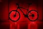 Το σταθερό τρισδιάστατο ποδήλατο μίλησε ζωηρόχρωμο αδιάβροχο ABS φω'των IPX4 των οδηγήσεων