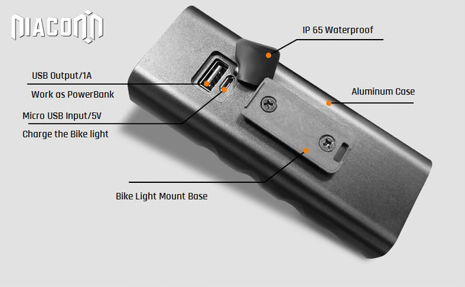 επικεφαλής φως ποδηλάτων 3xCREE οδηγημένο Xml USB με το μπροστινό φως τράπεζας δύναμης 3000mah
